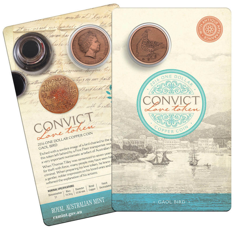 2016 1 Dollar Uncirculated 3 Coin Set Convict Love Tokens product image