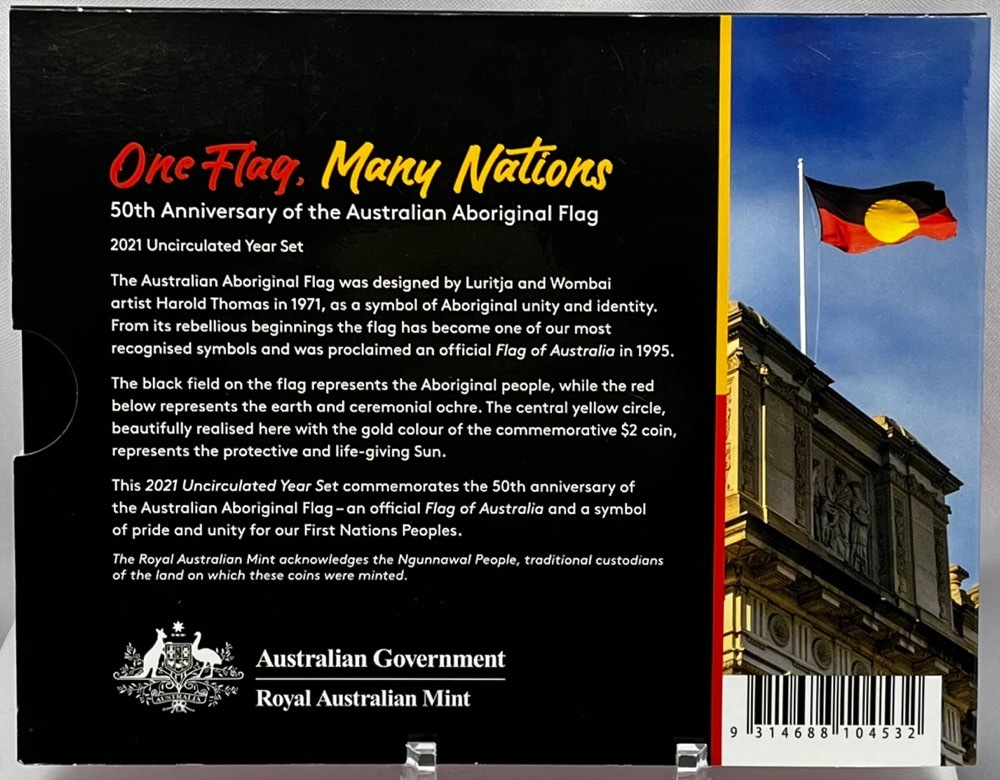 Australia 2021 Uncirculated Mint Coin Set Aboriginal Flag product image
