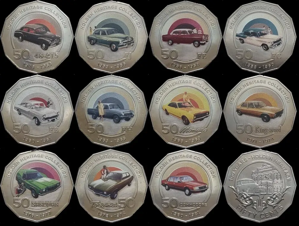 2016 Holden Heritage Collection Complete 12 Coin Set in Tin product image