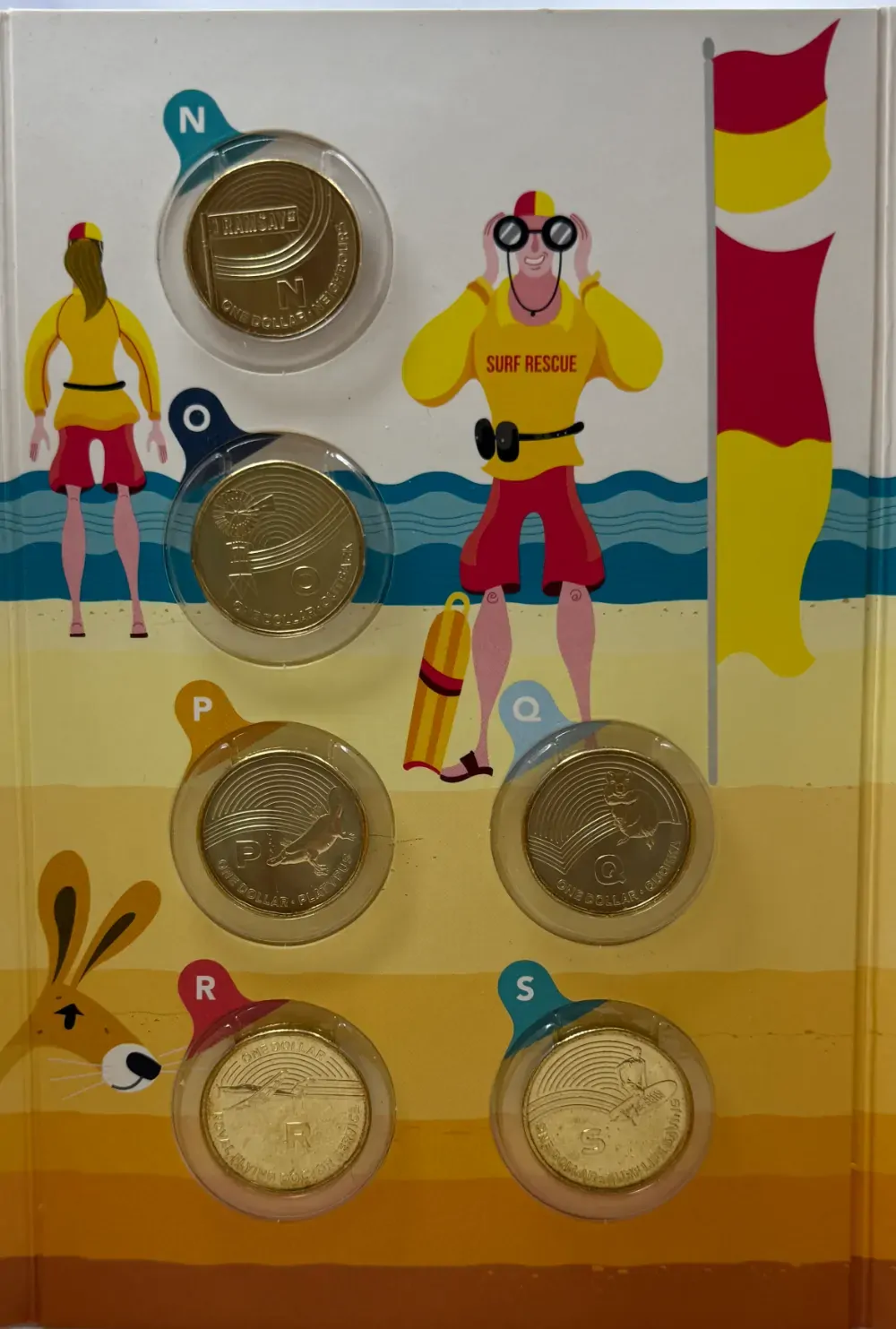 2019 1 Dollar Coin Set The Great Aussie Coin Hunt in Folder product image
