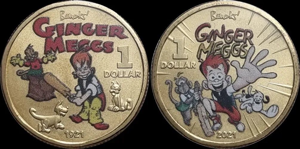2021 1 Dollar 2 Coin Set Ginger Meggs - 100 Years of Adventure product image