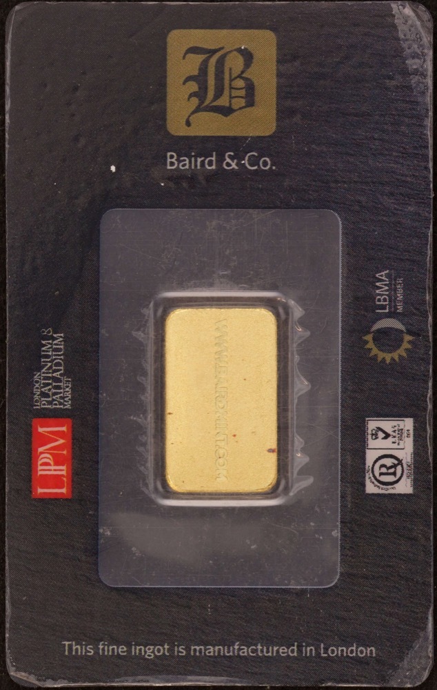 Baird Mint Fine Gold 2.5 gram Minted Ingot product image