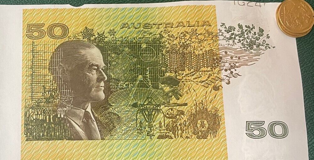 1996 50 Dollar Uncut Sheet of 32 Paper Notes product image