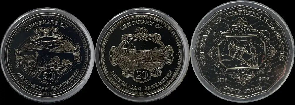 2013 3 Coin Set Centenary of Australian Banknotes product image
