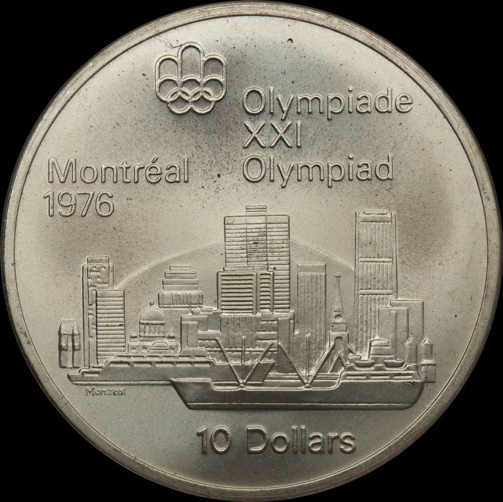 Canada 1974 Set of 4 Silver $5 and $10 Coins Unc - Montreal Olympics (Series I) product image