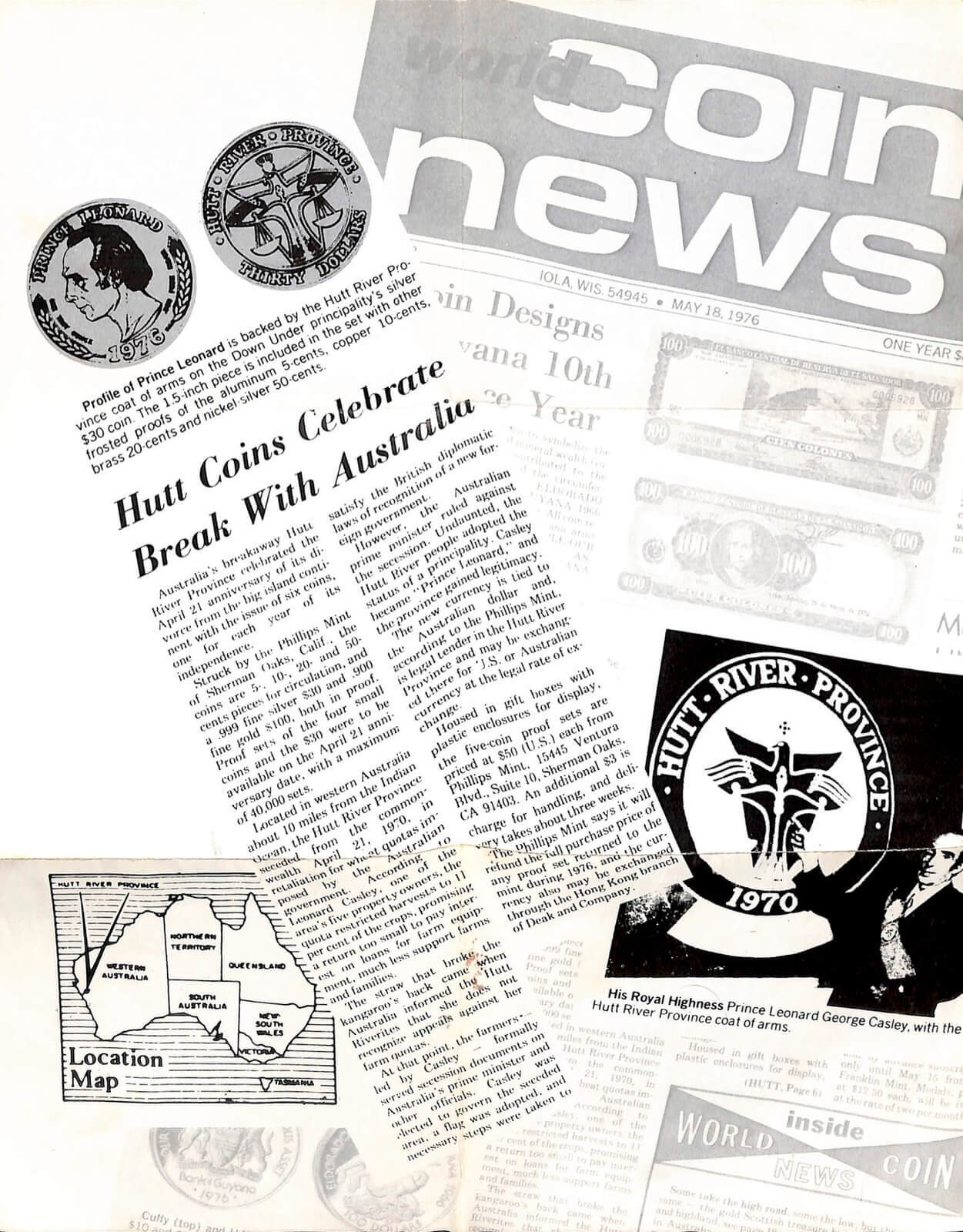 1976 Hutt River Province Four Coin Set product image