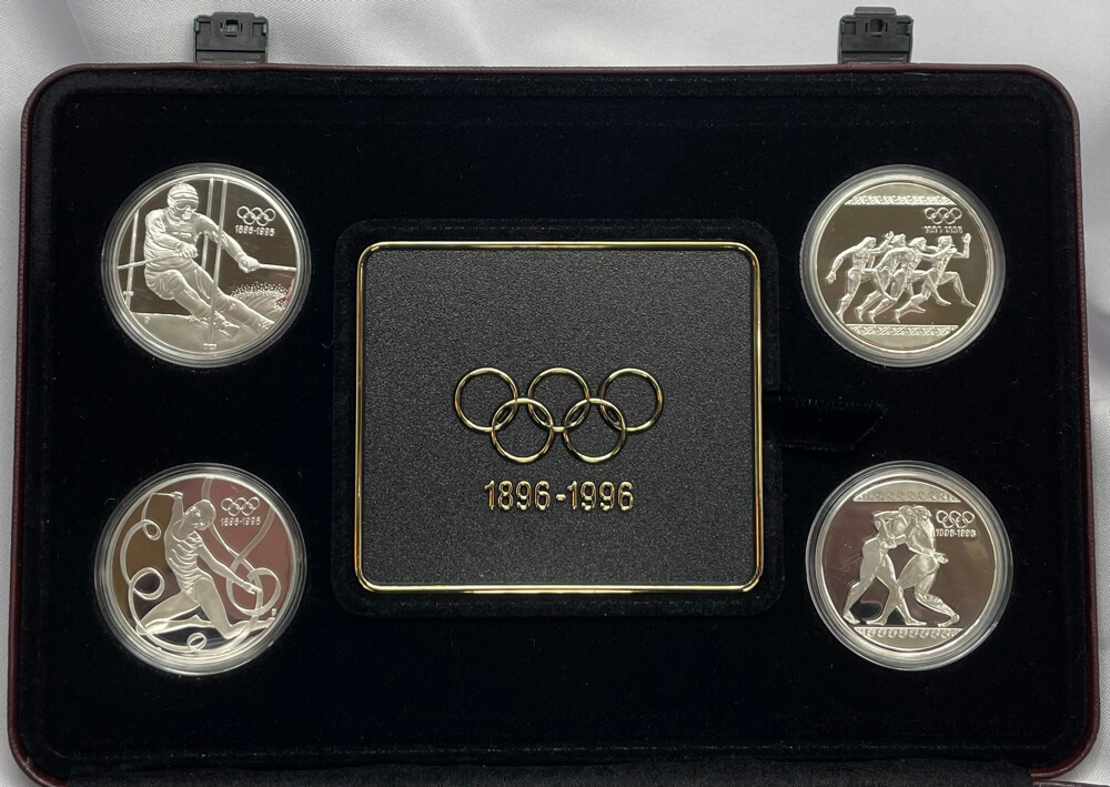 1993-1996 IOC Olympic Centenary Silver Proof 10 Coin Set product image