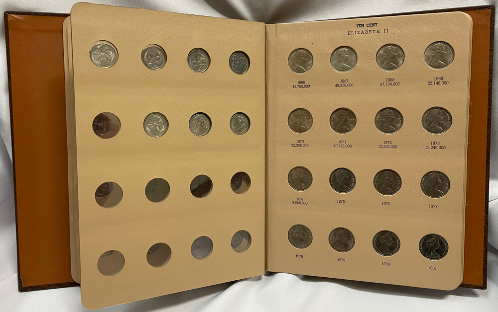 Complete Date Set of Australian Decimal Coins 1966~2003 Housed in a Dansco Albums product image