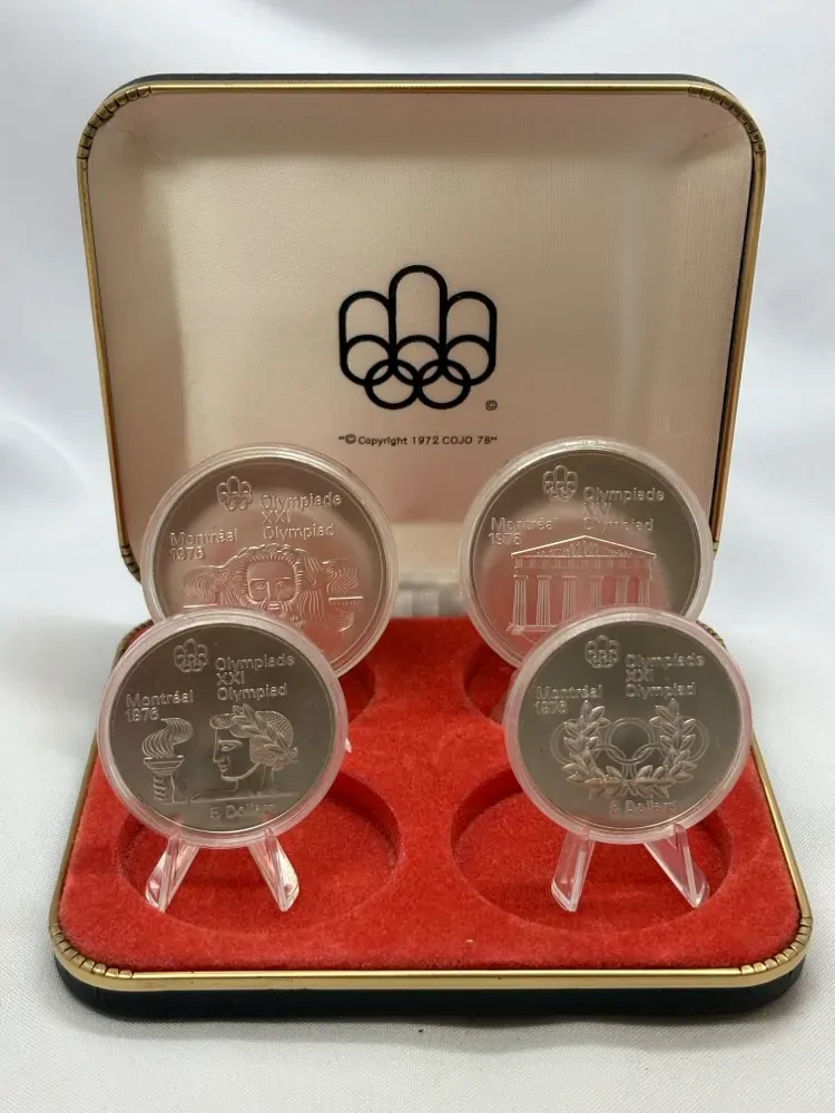 Canada 1973 - 1976 Set of 28 Silver Unc $5 and $10 Coins Montreal Olympics product image