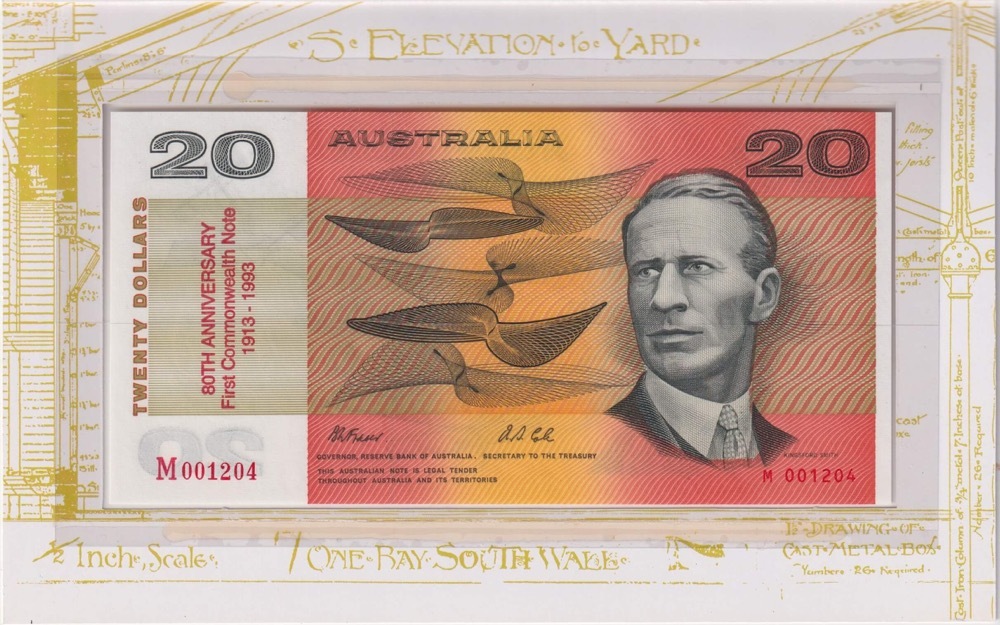 1993 20 Dollar Folder 80th Anniversary of Australian Notes product image