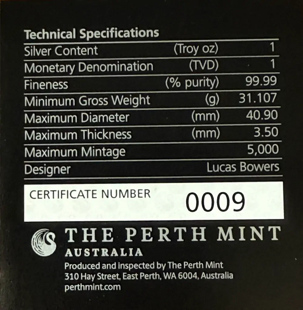 Tuvalu 2021 Silver One Ounce Coloured Proof James Bond Legacy - Sean Connery  product image