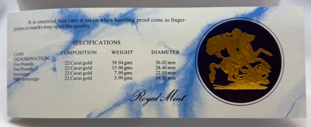 Great Britain 1982 Gold Four Coin Proof Set product image
