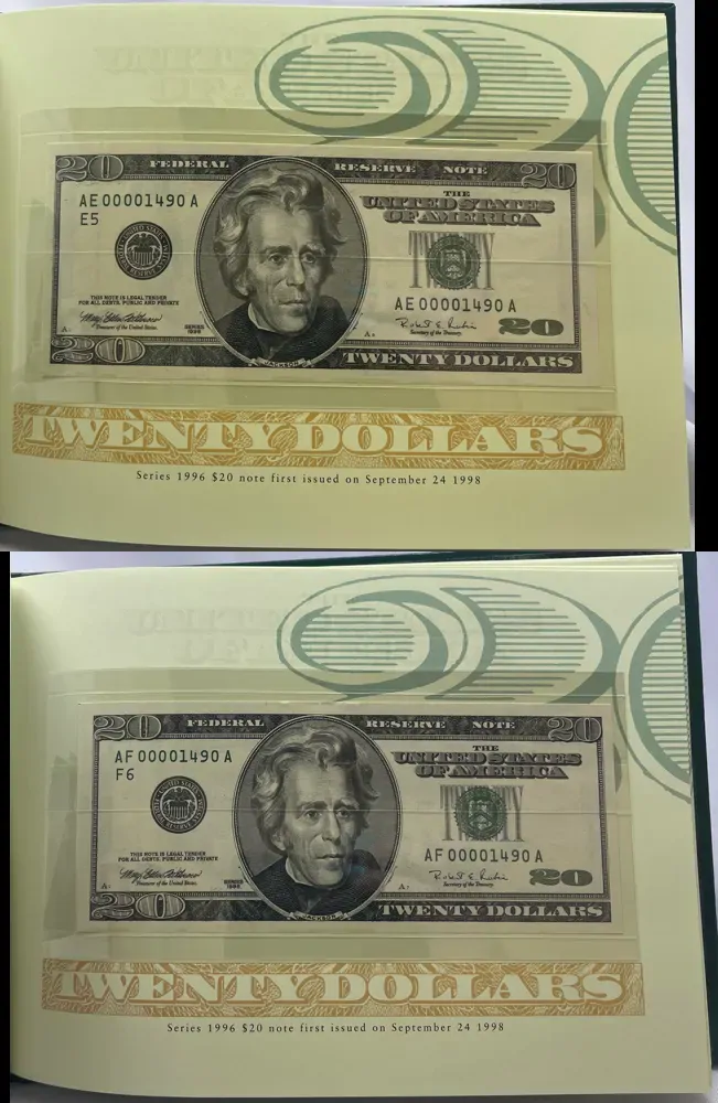 United States 1996 20 Dollar Premium Federal Reserve Set  product image