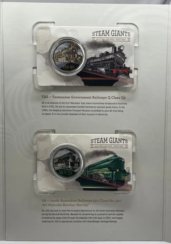 2025 50 Cent 7 Coin Collection Steam Giants Australian Rail Heritage product image