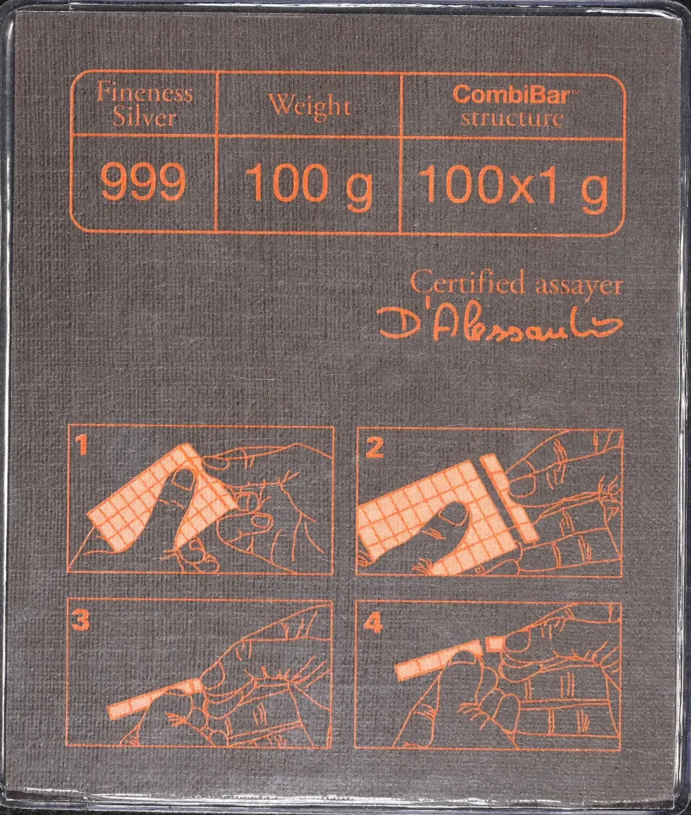 Valcambi Silver 100 x 1g Combi Bar product image