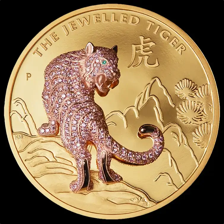 2020 Gold 10oz Proof Jewelled Tiger Masterpiece Coin product image
