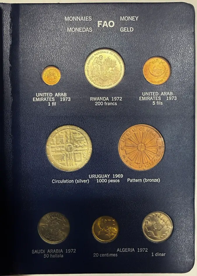 1971 - 1972 FAO Coin Album #2 Blue (34 Coins) Proof and Unc product image