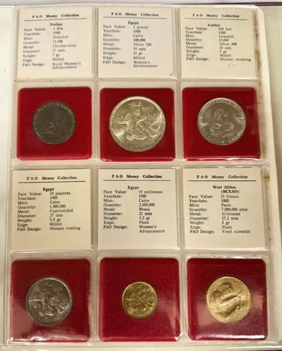 1980 - 1981 FAO Money Collection #2 (36 Coins) Uncirculated includes Tonga Gold 10 Paanga (0.4g) product image