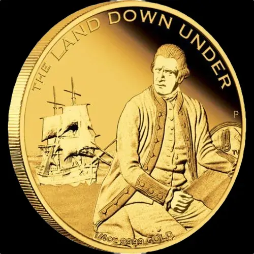 2013 Gold 1/4 Ounce Proof Coin Land Down Under - Captain Cook product image