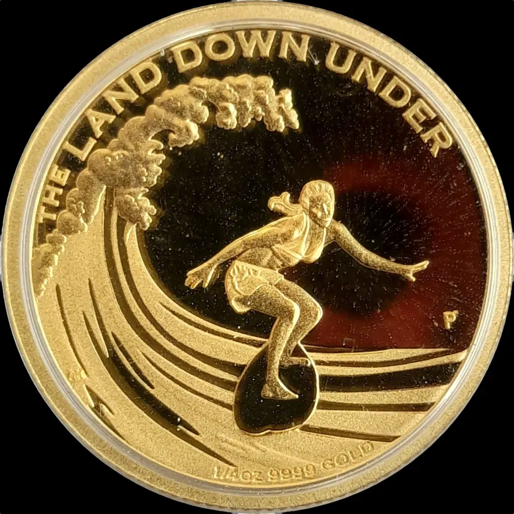 2013 Gold 1/4 Ounce Proof Coin Land Down Under - Surfing product image