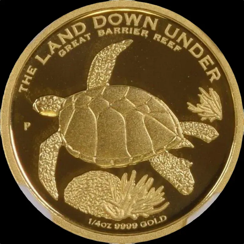 2014 Gold 1/4 Ounce Proof Coin Land Down Under - Great Barrier Reef product image
