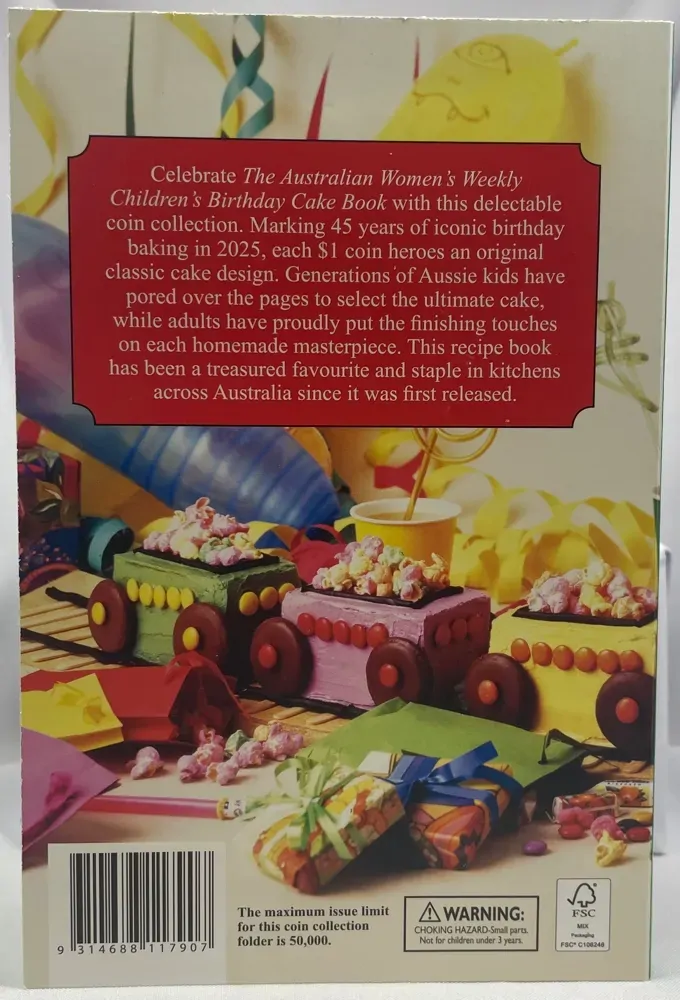 2025 1 Dollar 11 Coin Set Birthday Cake Book in Folder product image