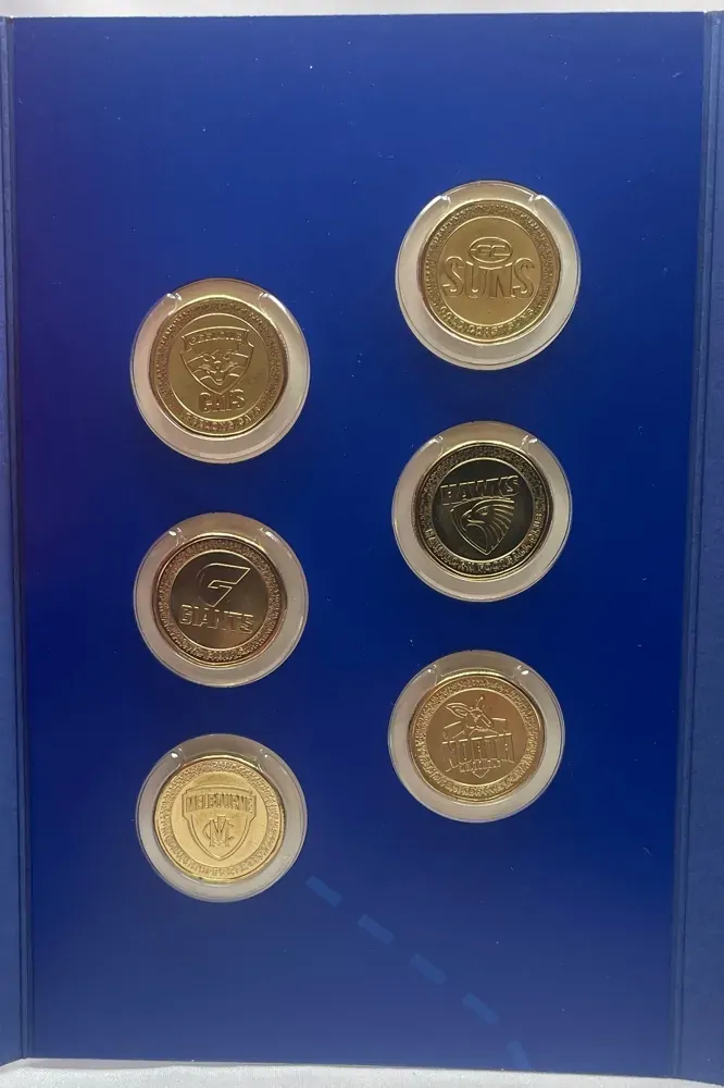 2023 1 Dollar 20 Coin Set in Folder Australian Football League AFL includes Coloured Coins product image
