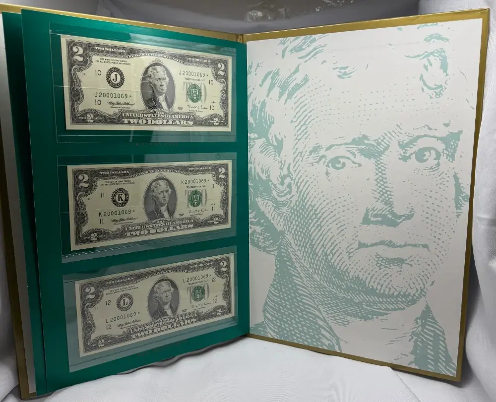 United States 2000 $2 Premium Millennium Federal Reserve Note Set product image