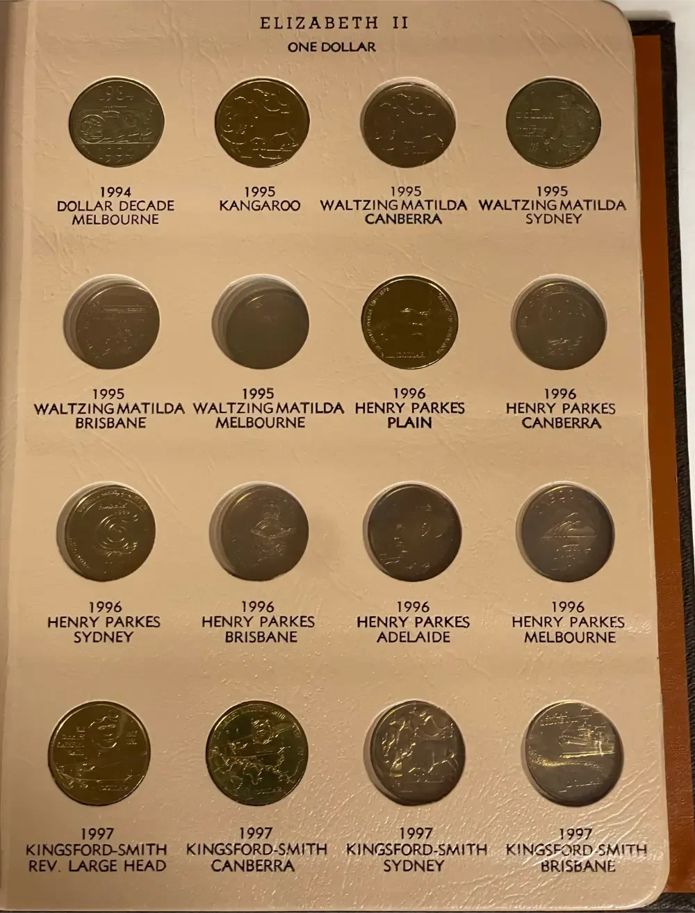 Complete Date Set of Australian 2 Dollar Coins 1988 to 2008 Uncirculated in Dansco Supreme Album product image