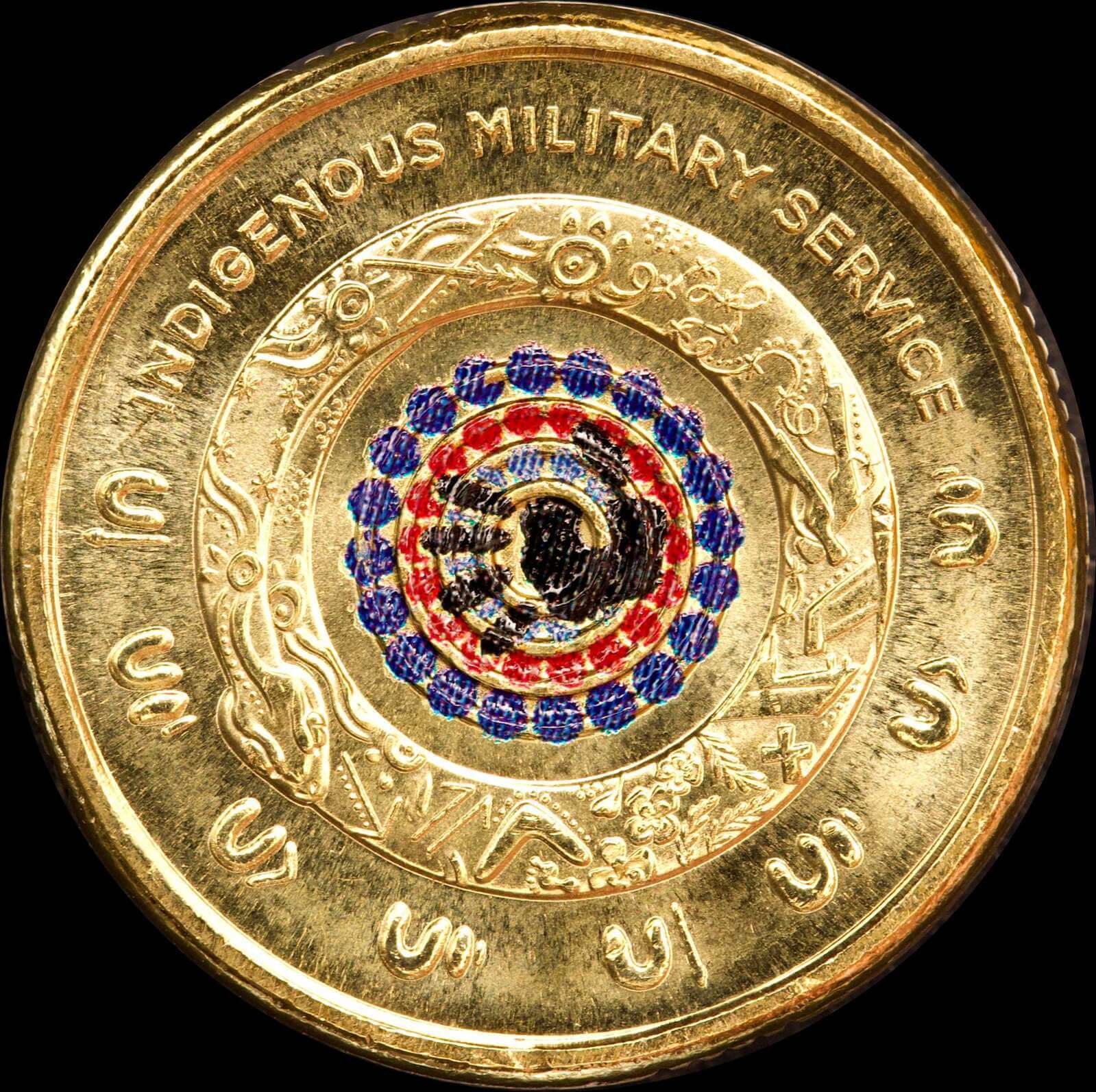 2021 Coloured $2 Cotton & Co roll of 25 Coins Indigenous Military Service product image