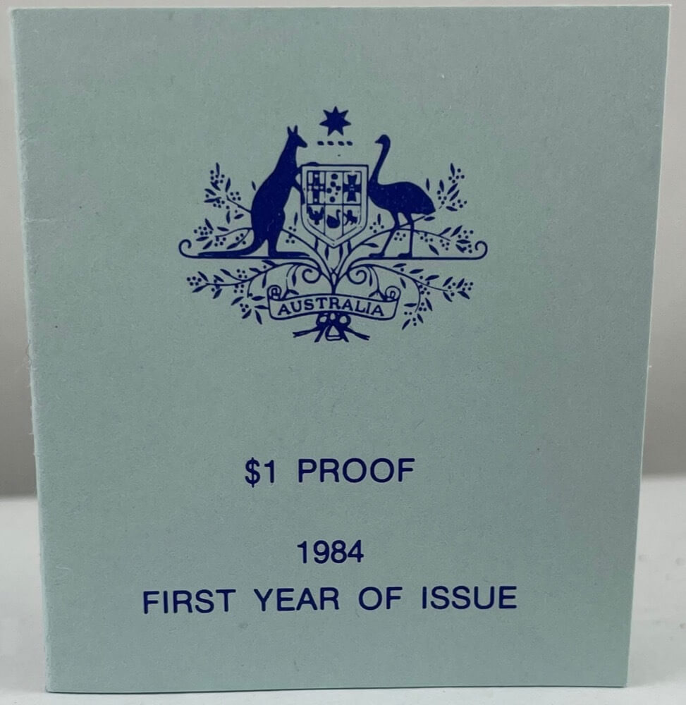 1984 1 Dollar Proof Coin in Blue Velvet Box product image