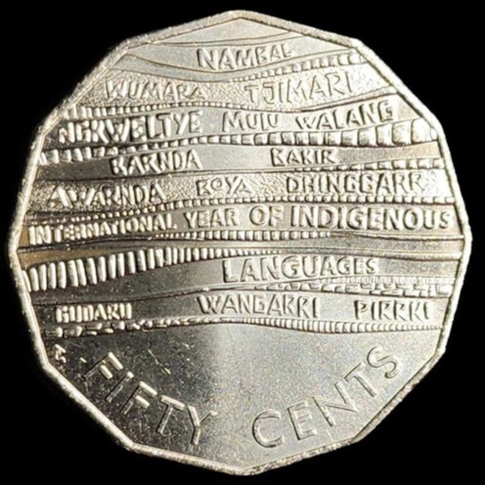 2019 50 Cent Cotton & Co Roll of 20 Coins Indigenous Languages product image