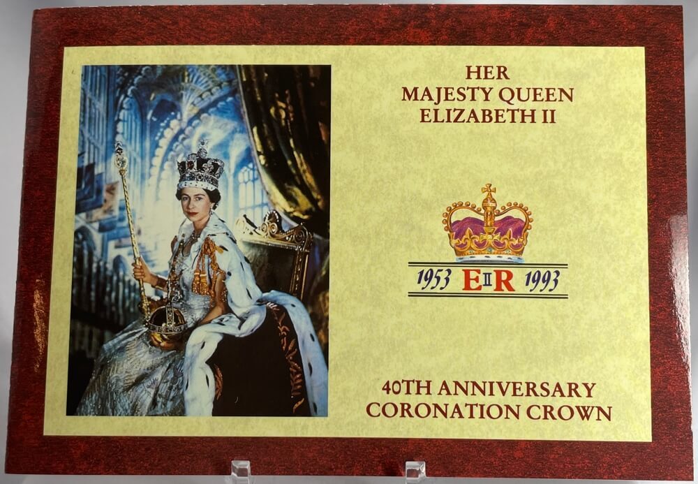 United Kingdom 1993 5 Pounds Uncirculated 40th Anniversary Coronation Crown product image