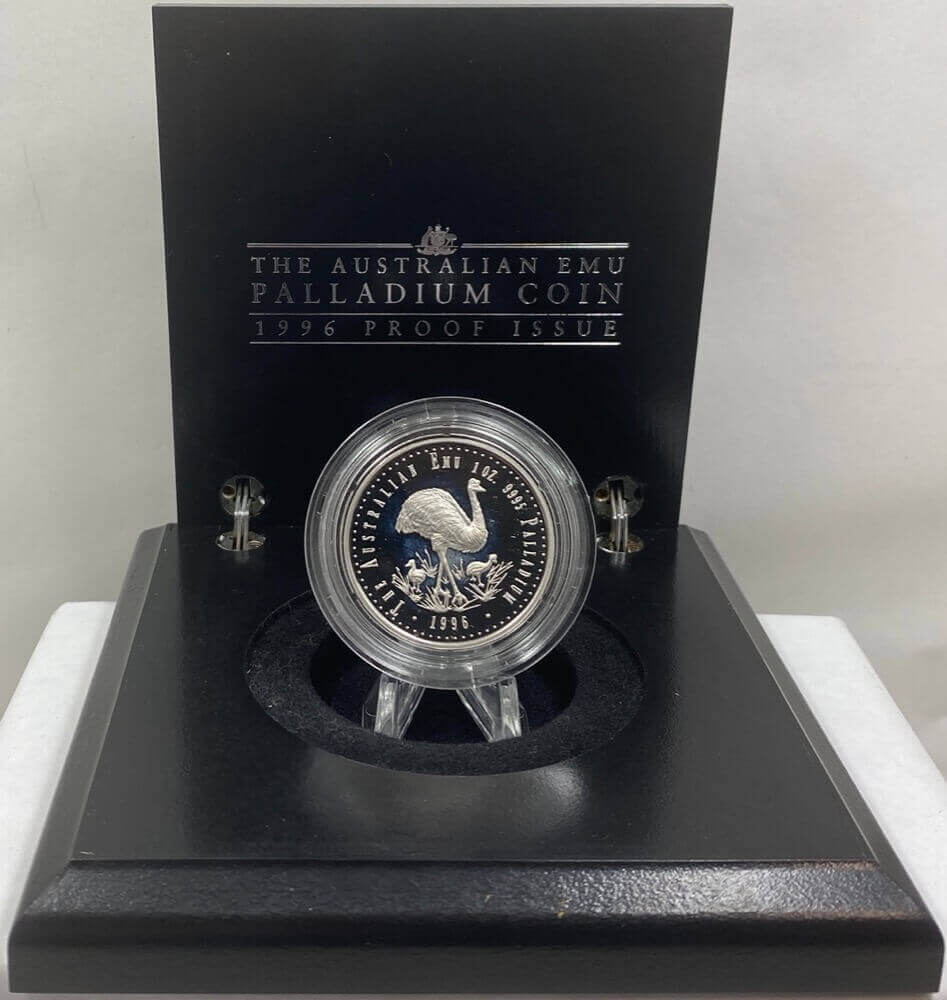 Australia 1oz Palladium 3 Coin Proof Set Emu 1995 to 1997 in Presentation Case product image