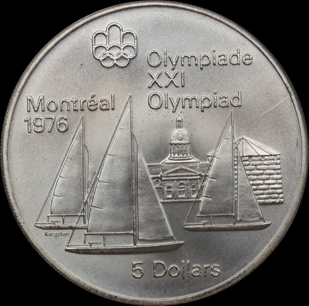 Canada 1974 Set of 4 Silver $5 and $10 Coins Unc - Montreal Olympics (Series I) product image