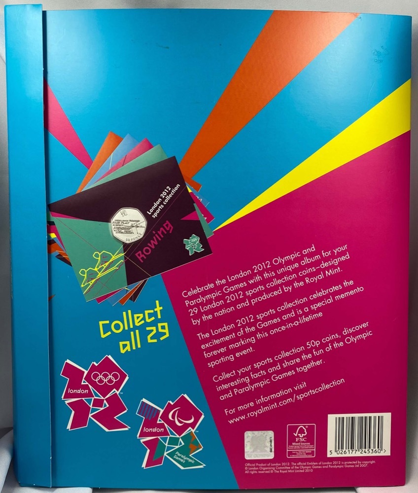 UK 2012 Set of 29 50p Coins Sports Collection in Album product image