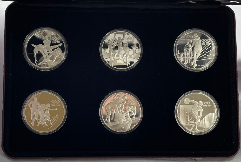 1993-1996 IOC Olympic Centenary Silver Proof 10 Coin Set product image