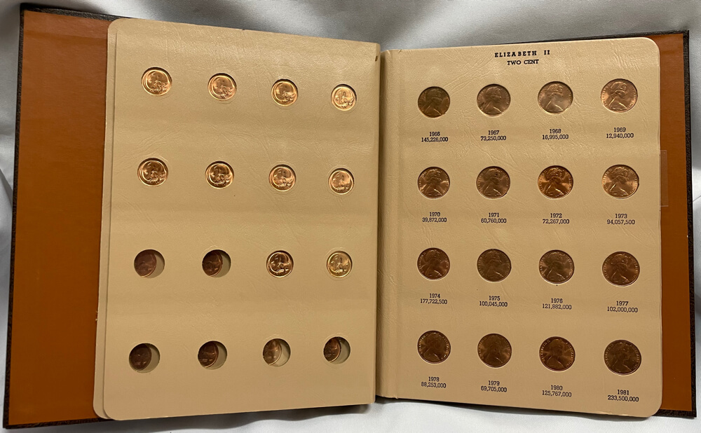 Complete Date Set of Australian Decimal Coins 1966~2003 Housed in a Dansco Albums product image