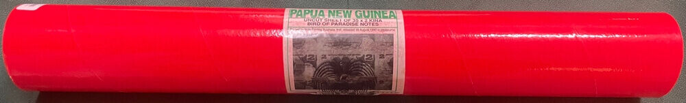 Papua New Guinea 1990 Uncut Sheet of 35 2 Kina Notes Uncirculated product image