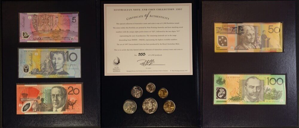 1997 Note And Coin Set product image