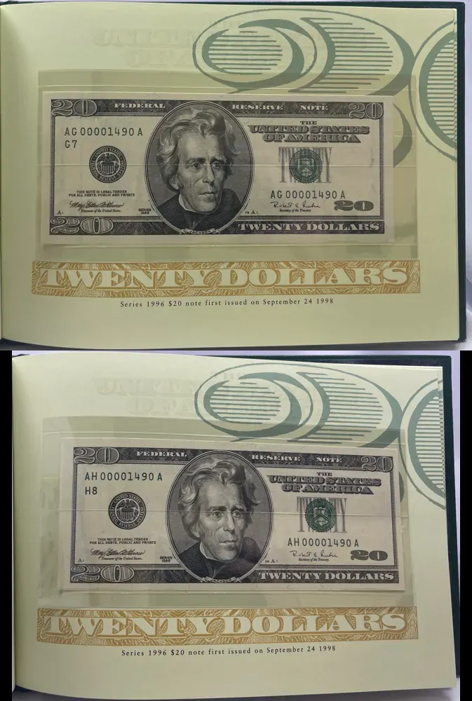United States 1996 20 Dollar Premium Federal Reserve Set  product image