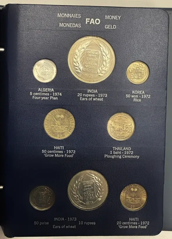 1971 - 1972 FAO Coin Album #2 Blue (34 Coins) Proof and Unc product image