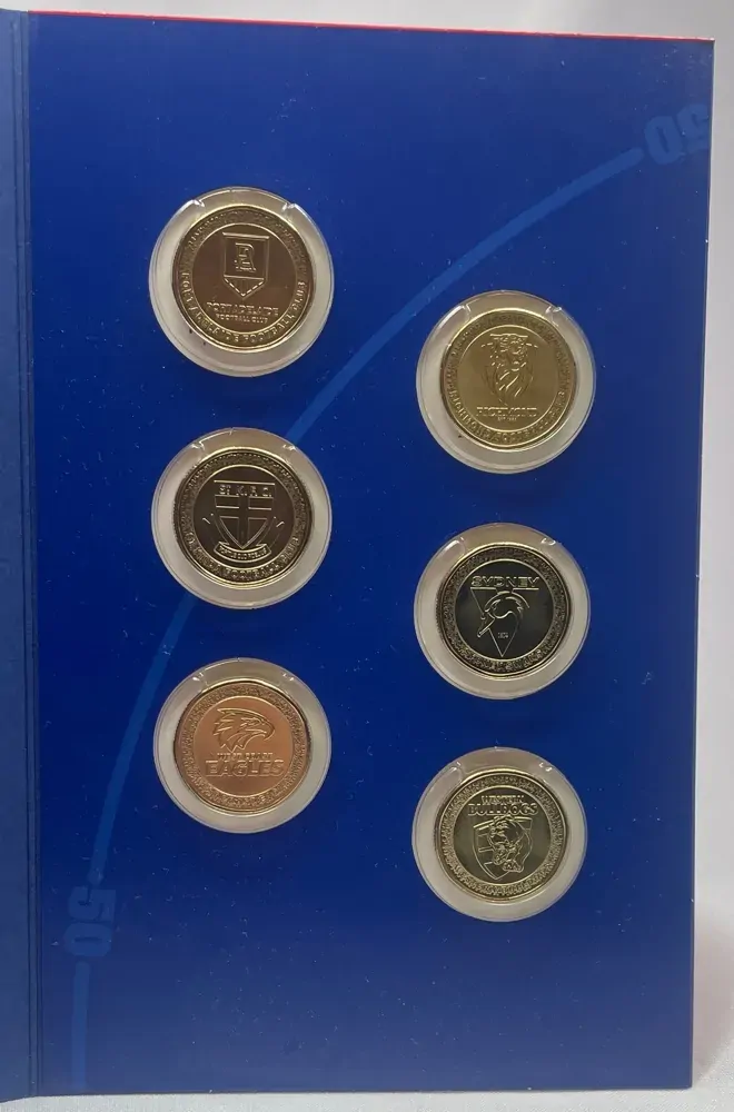 2023 1 Dollar 20 Coin Set in Folder Australian Football League AFL includes Coloured Coins product image