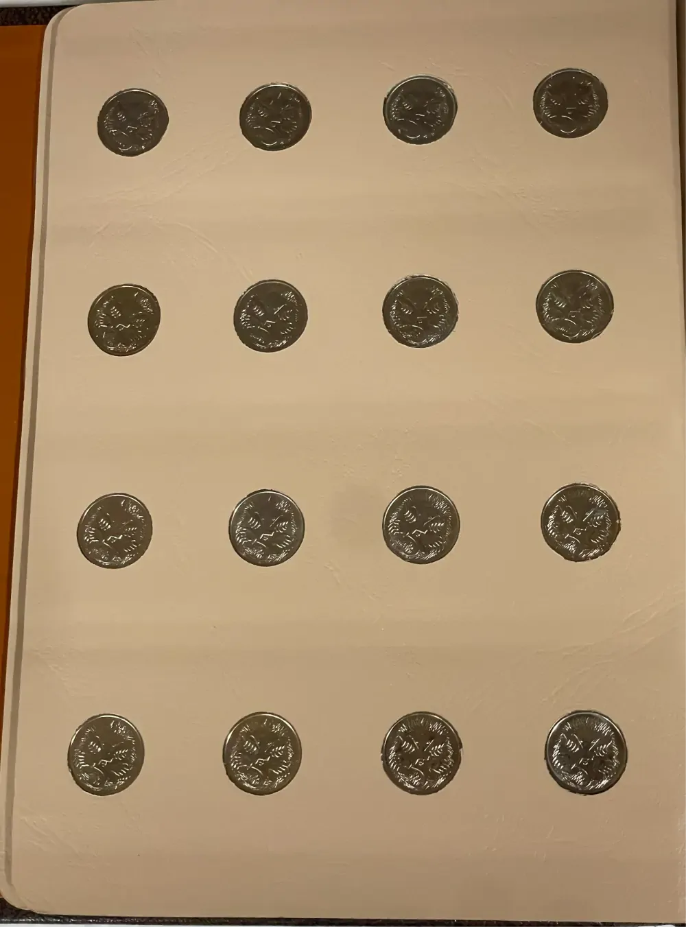 Complete Date Set of Australian 5 cent 1966 to 2009 Uncirculated in Dansco Supreme Album product image