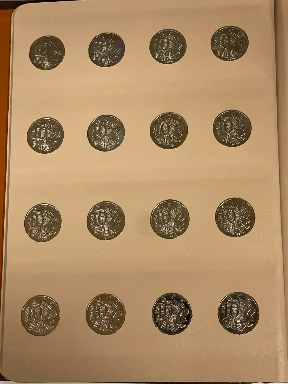 Complete Date Set of Australian 10 Cent 1966 to 2008 Uncirculated in Dansco Supreme Album product image