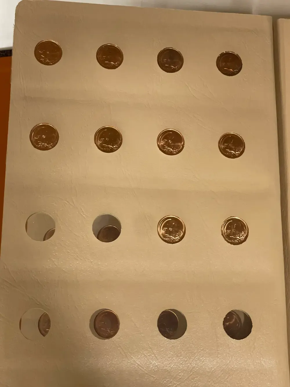 Complete Date Set of Australian 1 cent and 2 Cent Coins 1966 to 1991 Uncirculated in Dansco Supreme Album product image