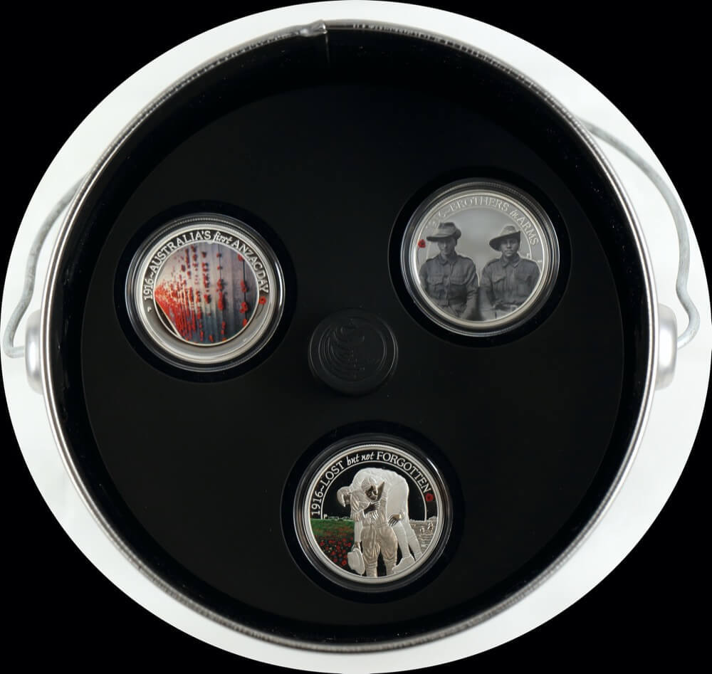 2014 - 2018 Silver Half Ounce Proof 15 Coin Set in Billy Tin ANZAC Spirit 100th Anniversary - 5 Year Collection product image