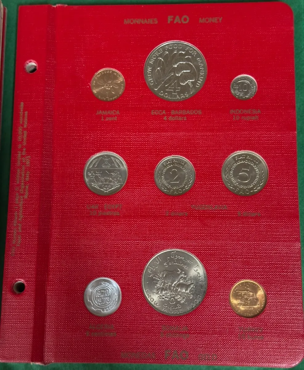 1968 - 1970 FAO Coin Album #1 Red (52 Coins) Proof and Unc product image
