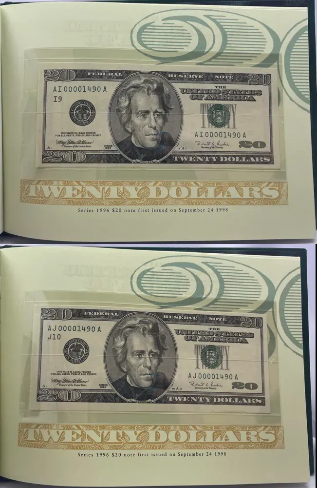 United States 1996 20 Dollar Premium Federal Reserve Set  product image