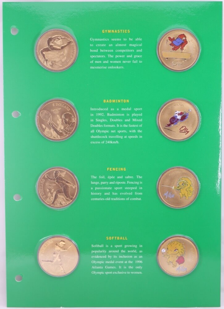 Australia Sydney 2000 Bronze Olympic 28 Coin And Mascot Medallion Set product image